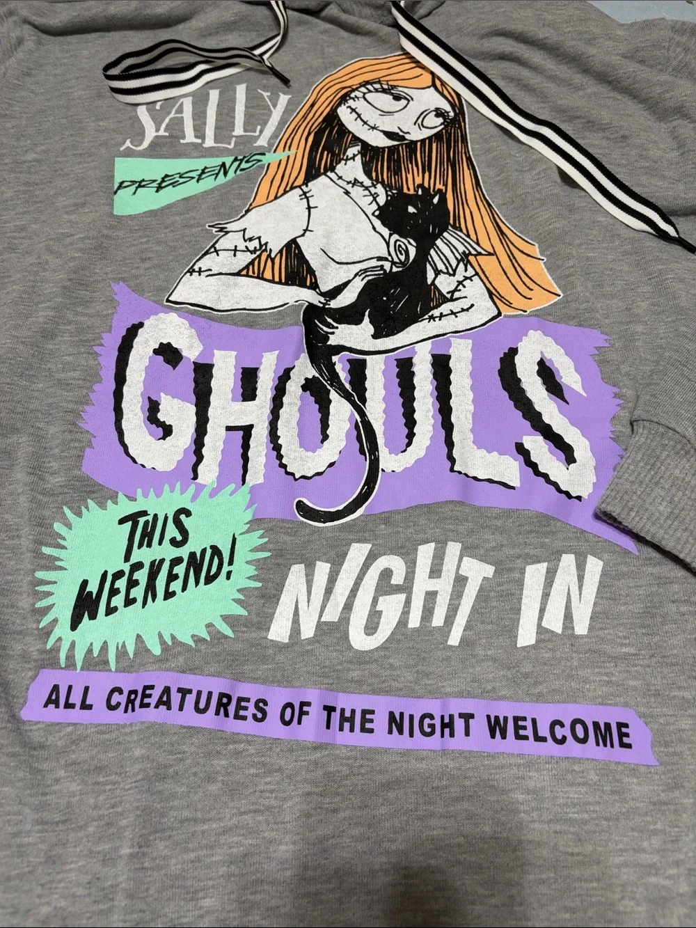 The Nightmare Before Christmas Girls' Hooded Night Ghouls Night In Size M (8-10)